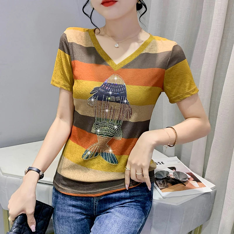 

2023 spring summer new fashion casual woman t-shirt lady beautiful nice women Tops female Cheap wholesale dropshipping BPy2239