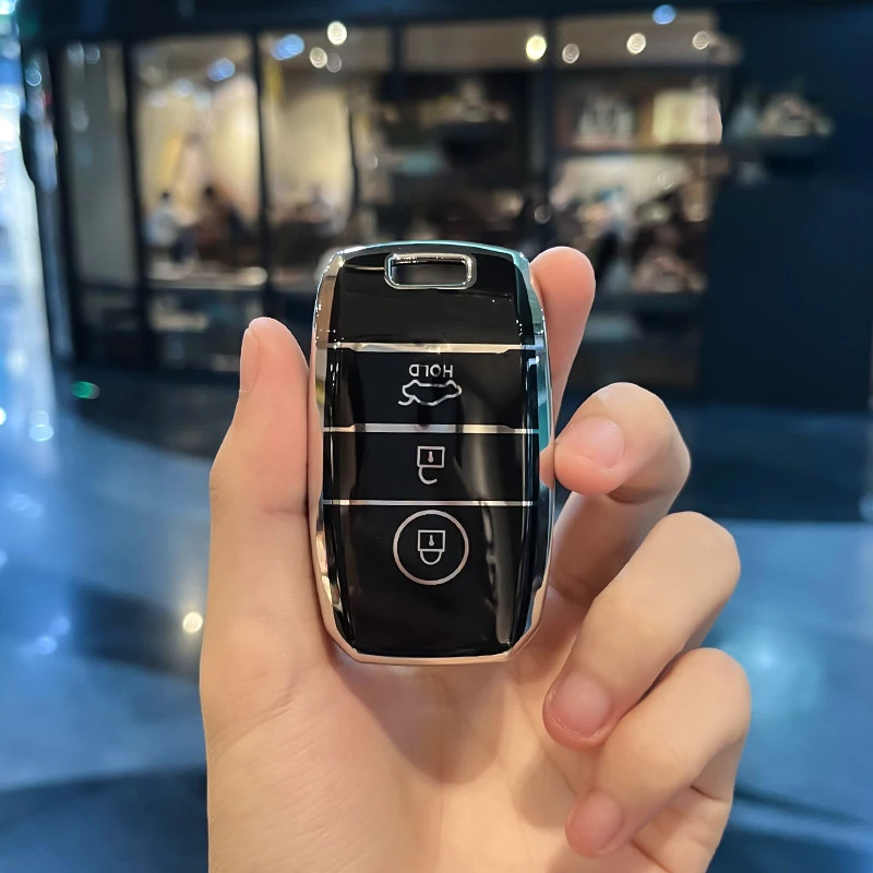 

Автомобильный брелок для Kia Optima Sorento Niro Soul, 3 кнопки, чехол для автомобильного ключа из ТПУ, держатель для Kia KX3 KX5 K3S RIO Ceed Cerato