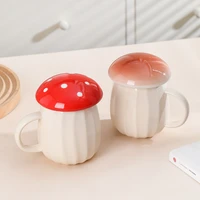 creative cartoon ceramic coffee mug cute mushroom japanese style water bottle juice milk tea cup children drinking cups gift