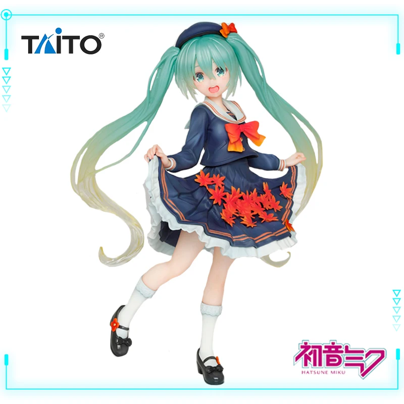 

TAITO Original Genuine VOCALOID Hatsune Miku Virtual Singer Miku 3rd Season Autumn Ver. 18cm Anime Figure Collectible Model Toys