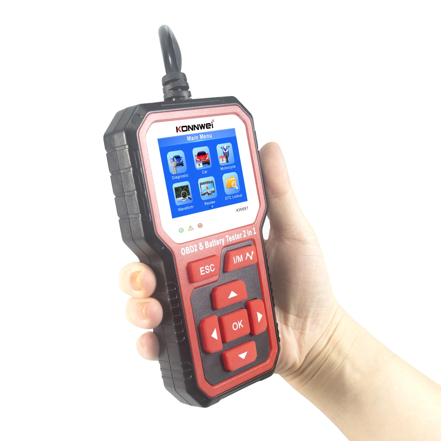 

OBD fault diagnosis instrument battery tester is applicable to the KW681 fault detection of various car circuits