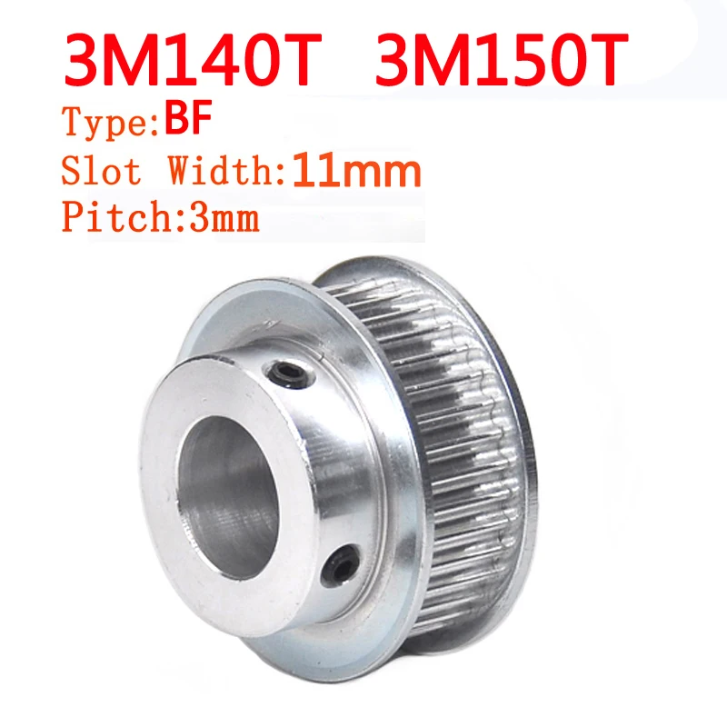 

3M140T 3M150T 3M BF Type 3M Timing Pulley Slot Width 11mm Boss Aluminium Synchronous Wheel Pulleys Bore 8/10/12/14/15/16/19/20mm