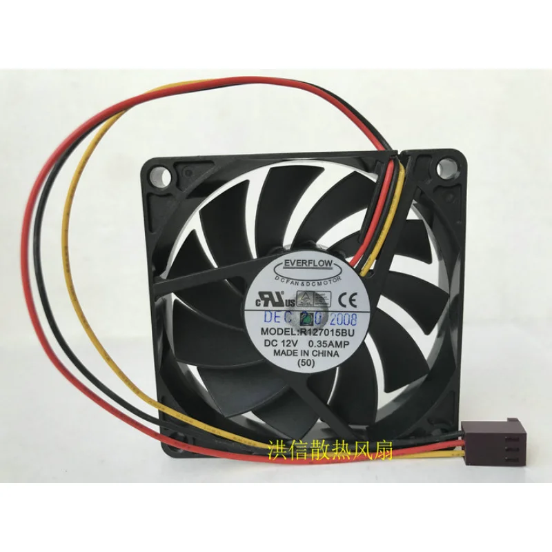 

Новый вентилятор охлаждения EVERFLOW R127015BU 12 В постоянного тока 0,35 а 3-проводной Вентилятор охлаждения с двумя шариками 7 см 7015 дюйма 70x70x15 мм