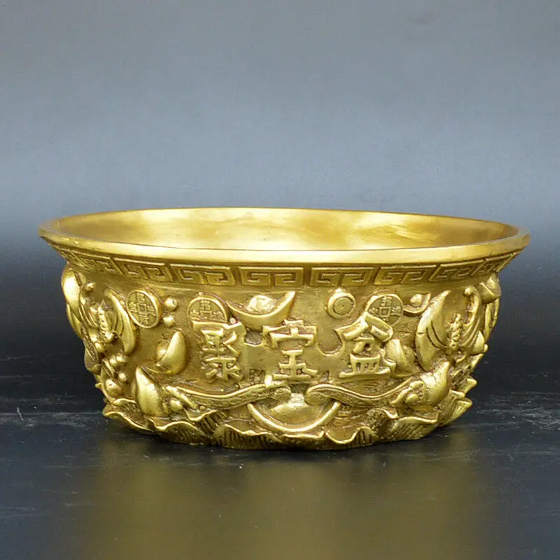 

Exquisite Chinese Old Series Handmade Brass Cornucopia Incense Burner Statue