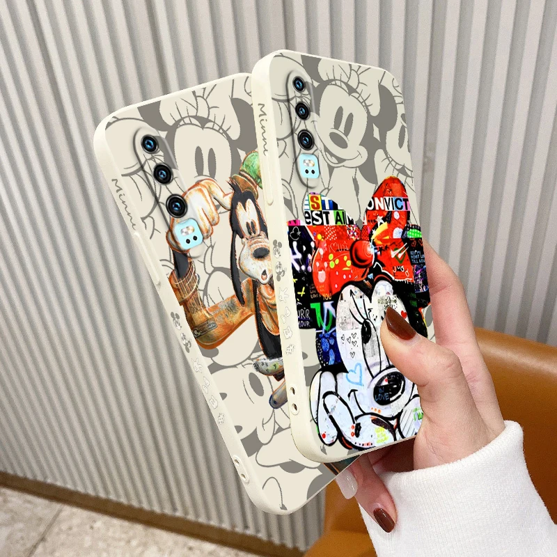 

Disney mickey minnie Friend Phone Case For Huawei Y9S Y9A Y9 Y6 Nova Y70 9 8 P50 P40 P30 P20 Pro Lite E 5G Liquid Left Rope