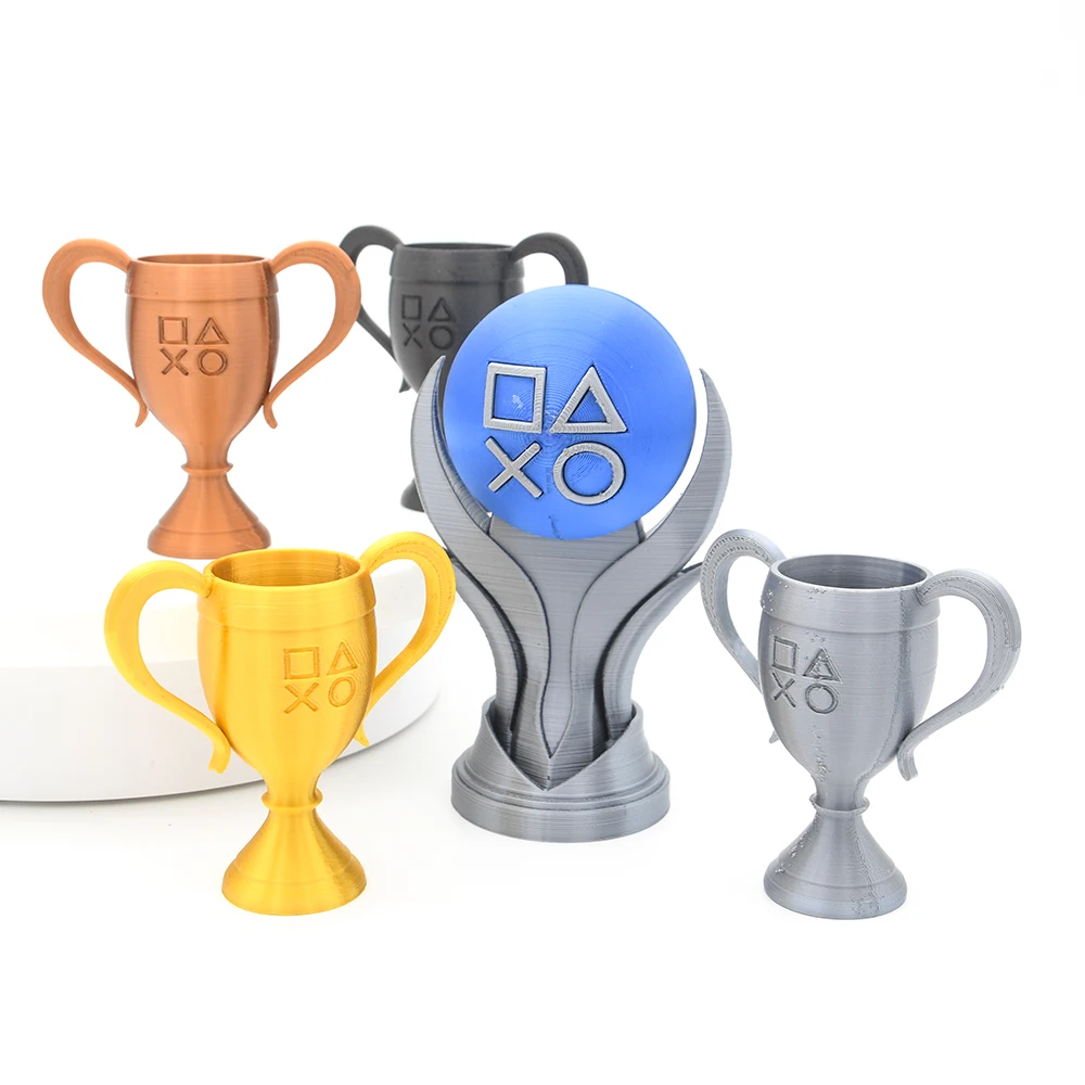 Customize new 3d Printable Platinum golden silver bronze hidden trophy for ps4 ps5 PSN tokens | Fantasy Figurines