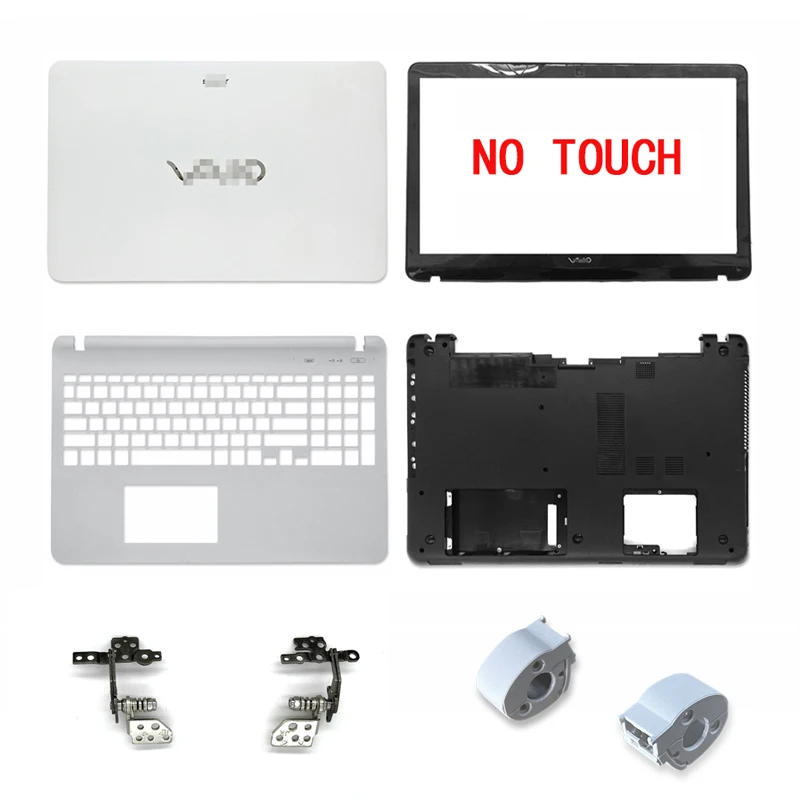 

NEW For Sony SVF153 SVF152a23t SVF15 SVF152 FIT15 SVF1541 Series Lcd Back Cover/Front Bezel/Plamrest/Bottom Case No Touch White