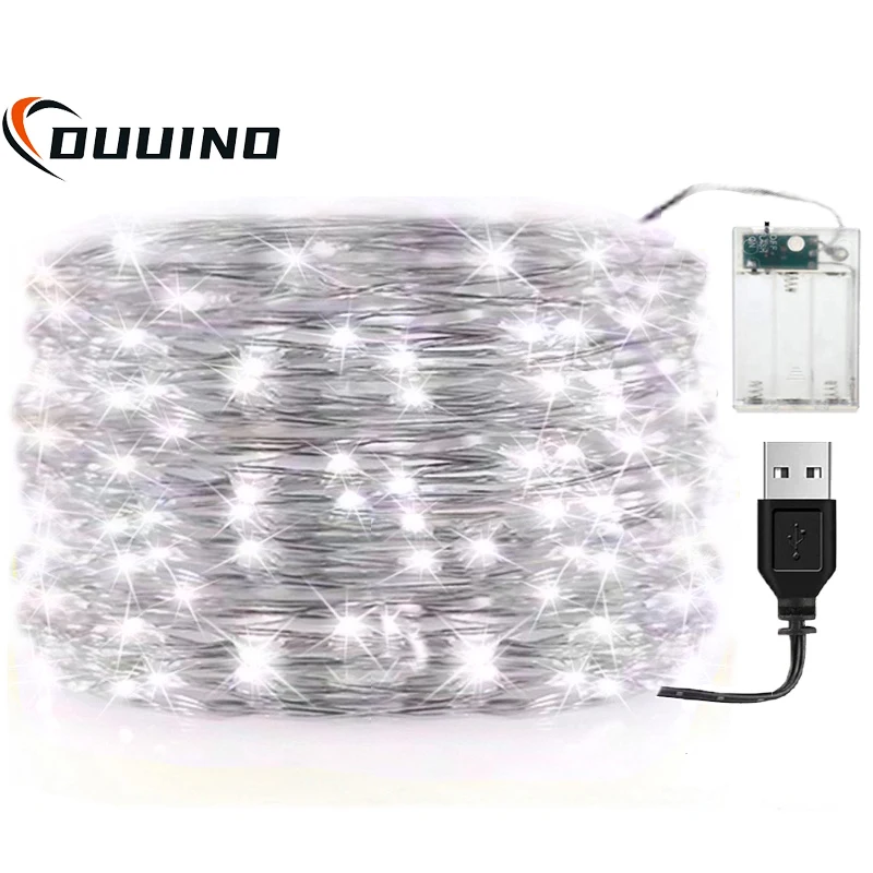 

Светодиодная гирлянда с медным проводом, 20 м