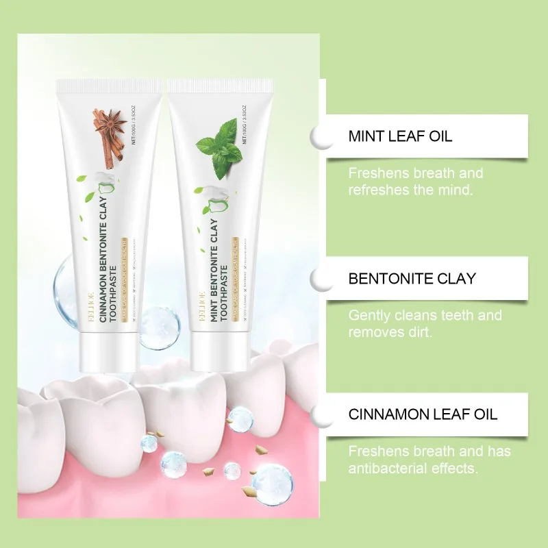 Натуральная зубная паста с корицей и мятой удаление неприятного запаха изо рта