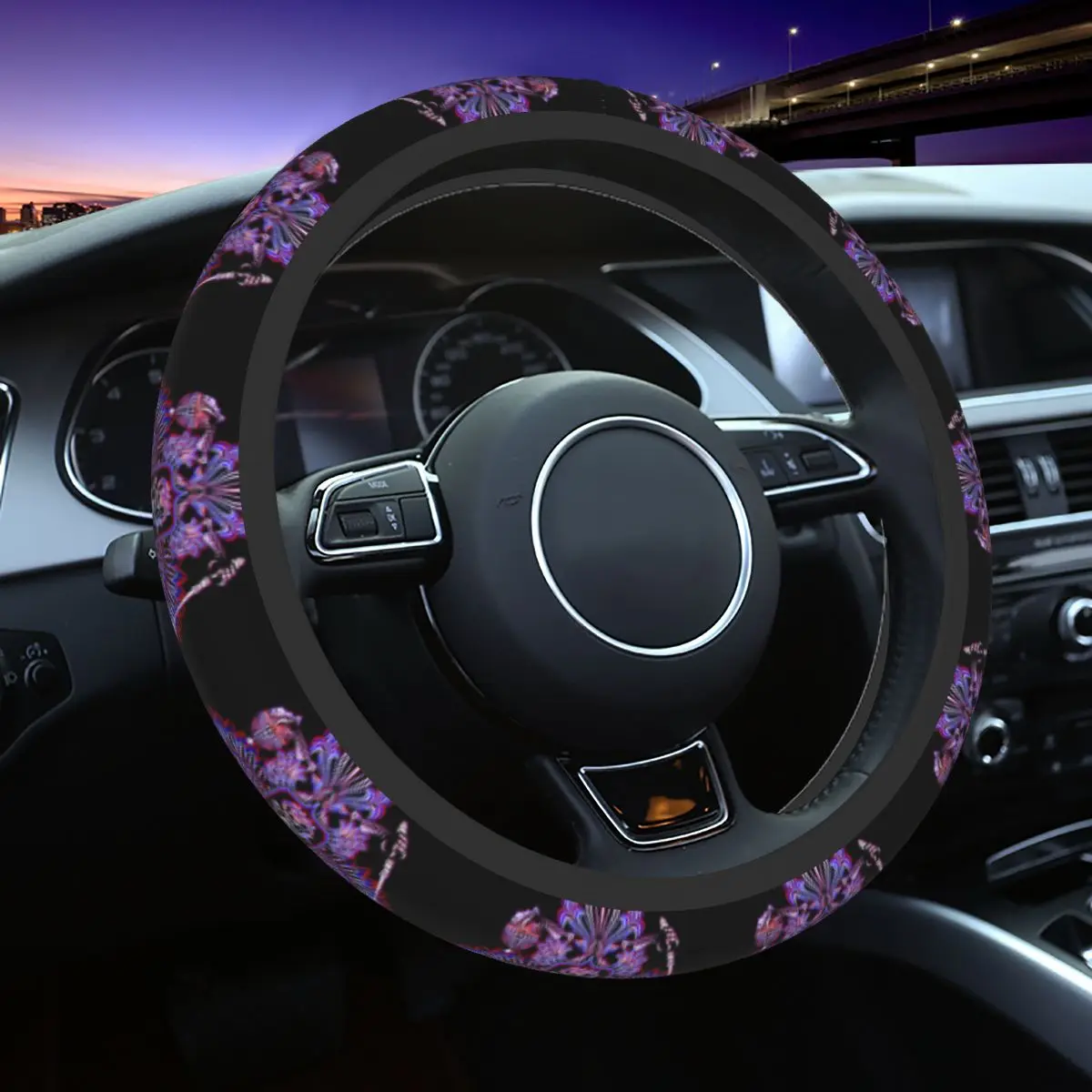 

Russian Emblem Coat Of Arm Golden Car Steering Wheel Cover Universal Steering Wheel Protective Cover Car-styling Car Accessories