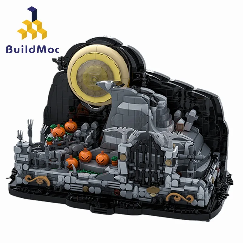 Buildmoc Кошмар перед Рождеством спиральная Гора 1664 деталей кирпичи MOC набор
