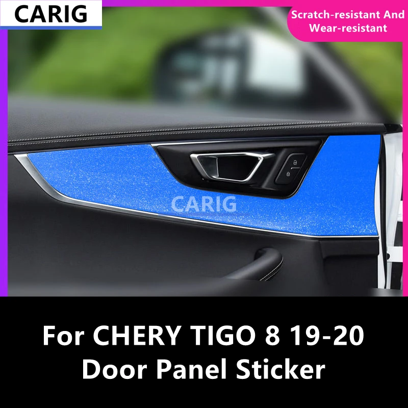 

For CHERY TIGGO 8 19-20 Door Panel Sticker Carbon Fiber Pattern Protective Film Interior Modification Accessories