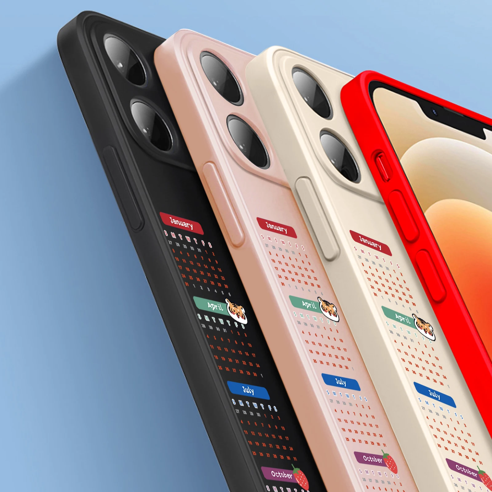 Чехол для телефона с календарем и тигром IPhone 11 12 13 Pro Max Mini X XS XR 7 8 Plus SE - купить по