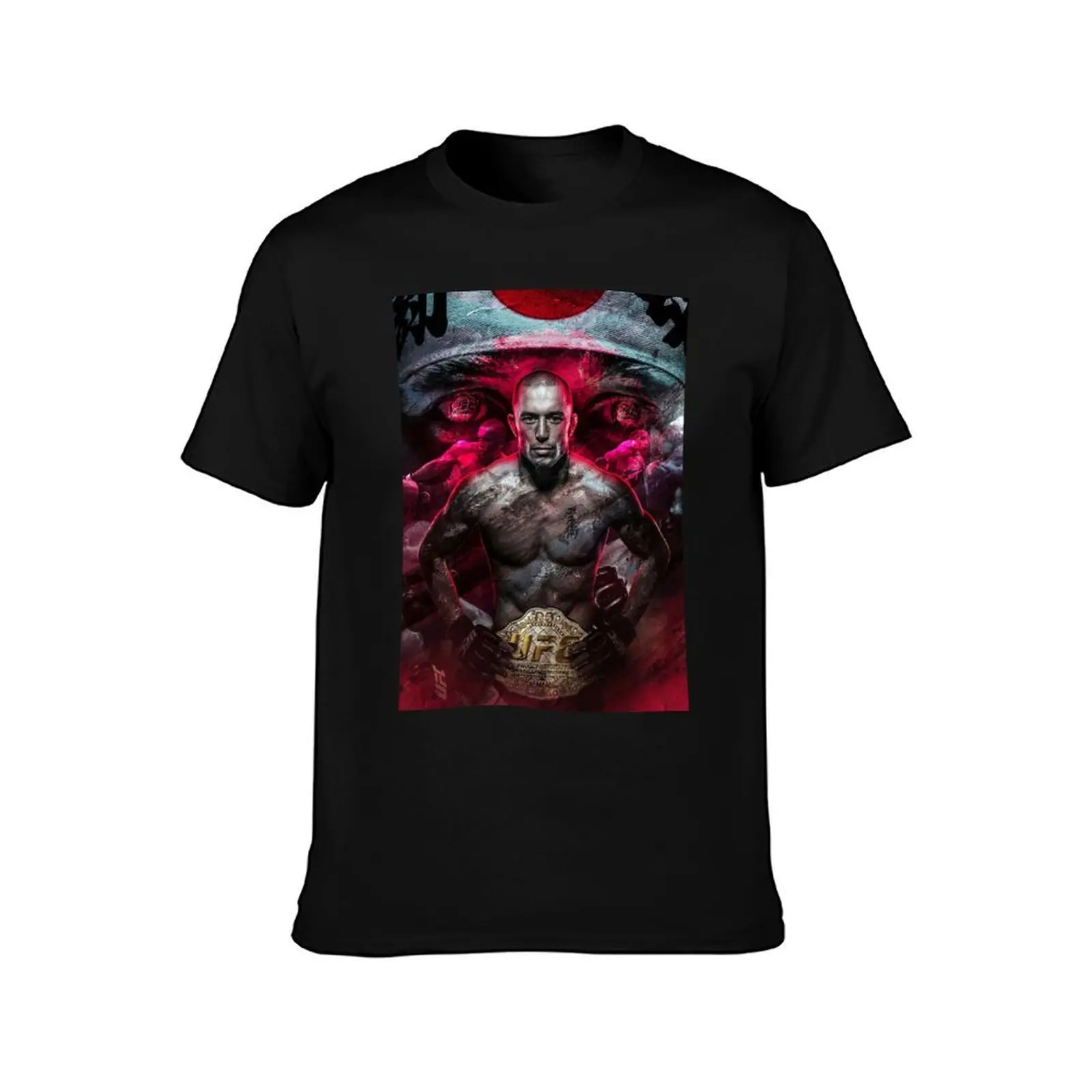 Фото Футболка Legendary Georges St Pierre, мужская дизайнерская футболка, мужская повседневная футболка, мужская роскошная футболка №2