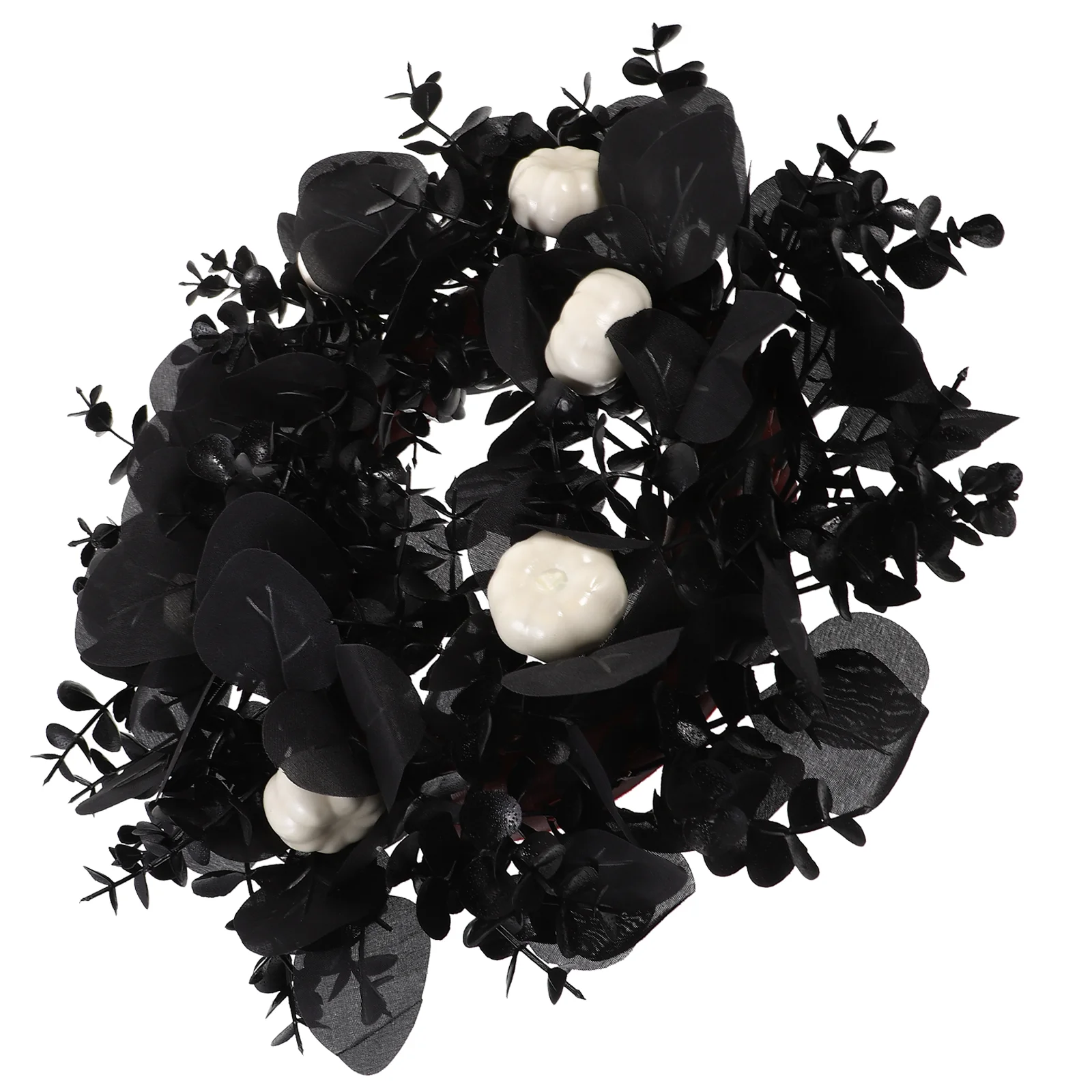 

Halloween Home Decoration Wall Wreath Party Supply Household Door Hanging Pendant Eucalyptus Fake Silk Flower Simulated