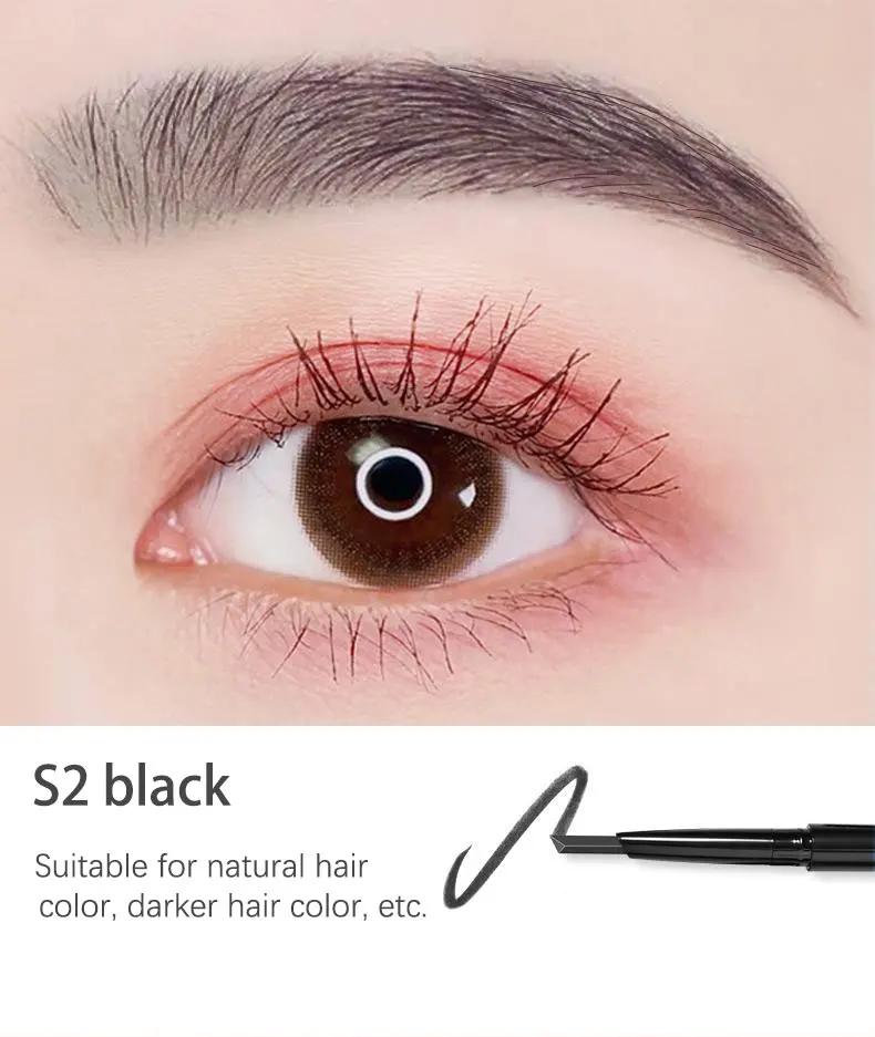 1 шт. косметика для бровей водостойкая долговечная легко носить пигмент черный