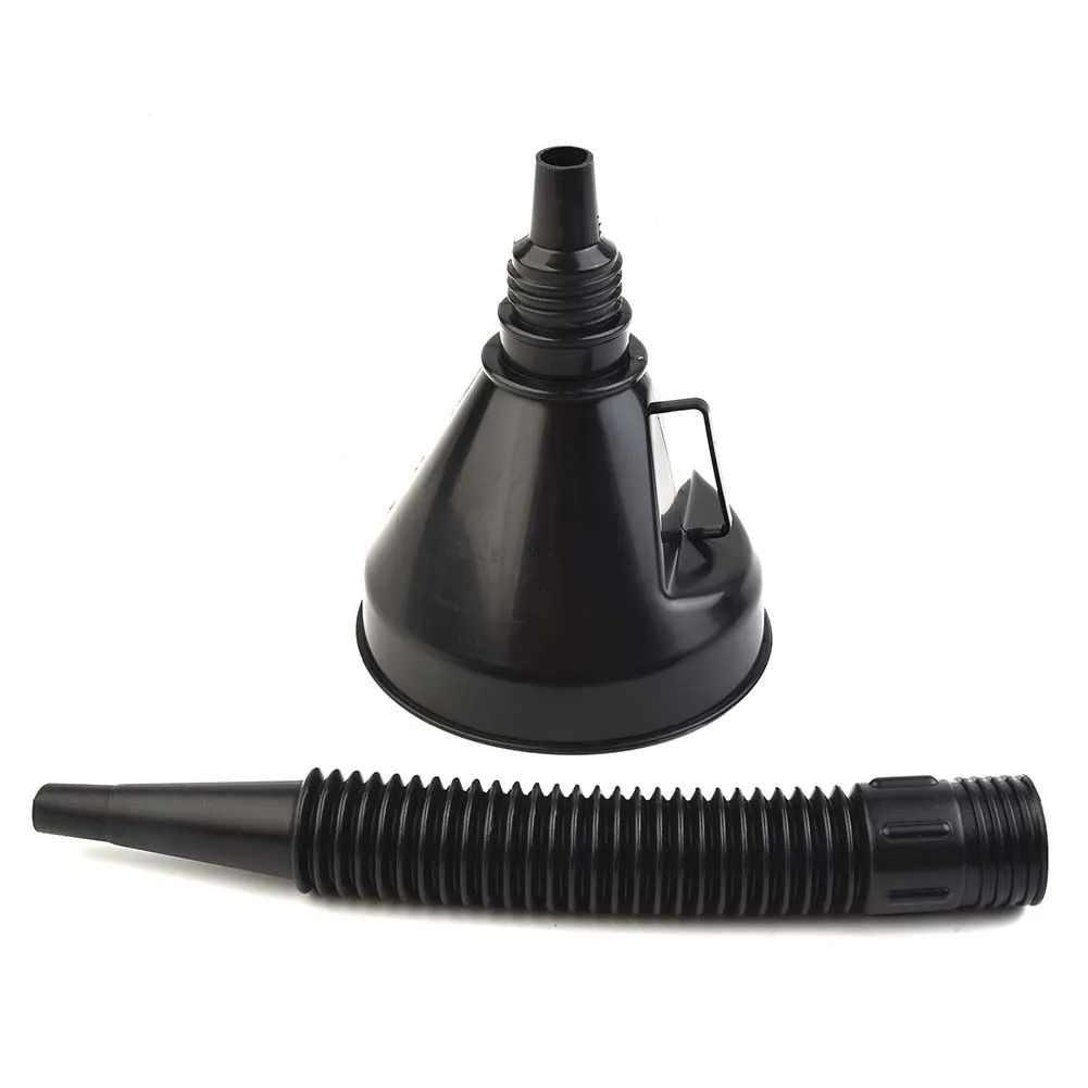 

Durable High Quality Practical Funnel Fuel Mesh Motorcycle Plastic Spout 5inch Strainer Black Water With Handle