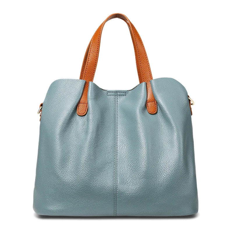 

Женская сумка из натуральной кожи 2023, модная роскошная дизайнерская дамская сумочка, сумка-тоут с верхней ручкой, вместительные сумки через плечо