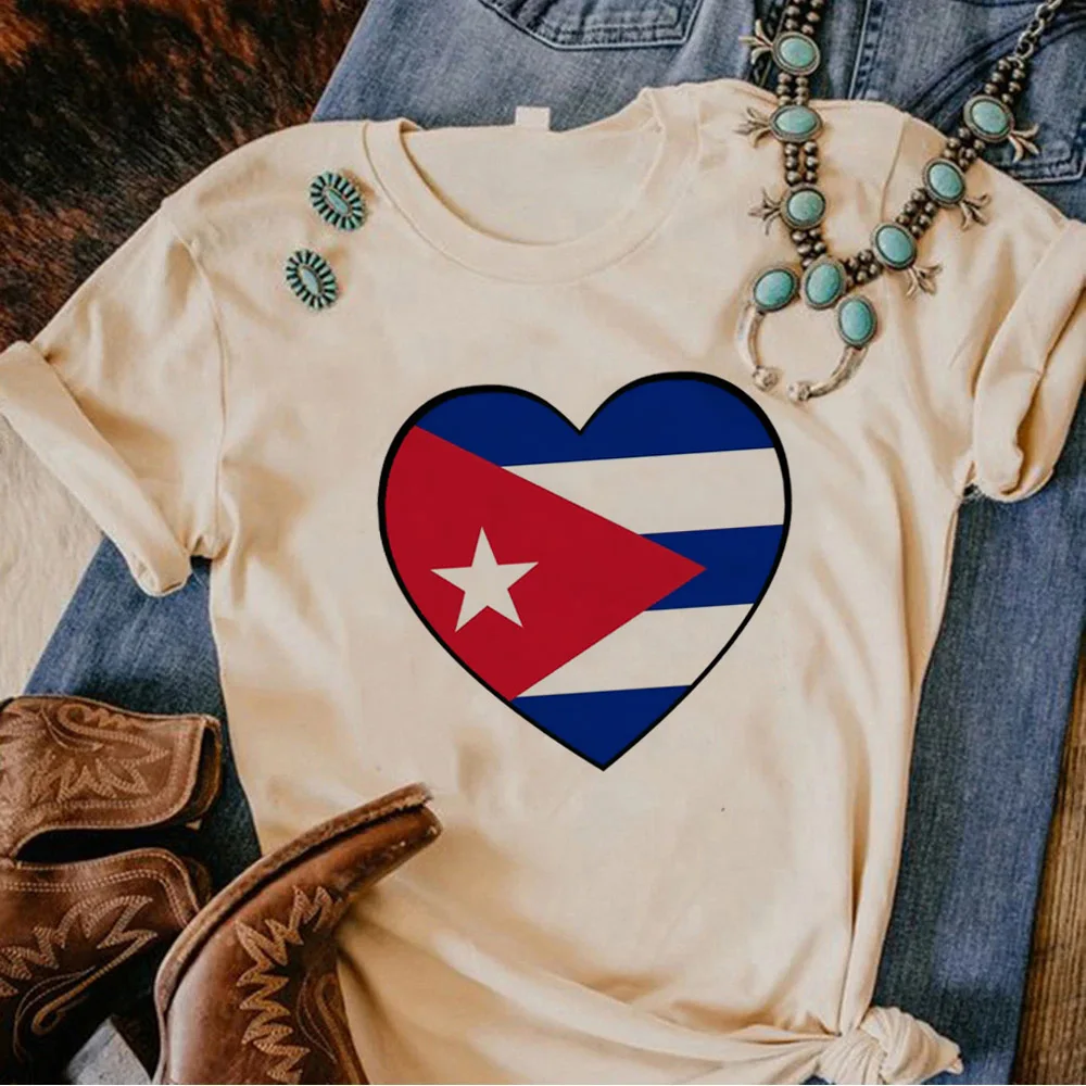 Футболки Кубы женские футболки Y2K harajuku женская уличная одежда