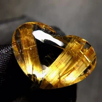natural gold rutilated quartz heart pendant necklace 23 516 39 1mm 18k gold rutilated jewelry women men brazil aaaaaaa