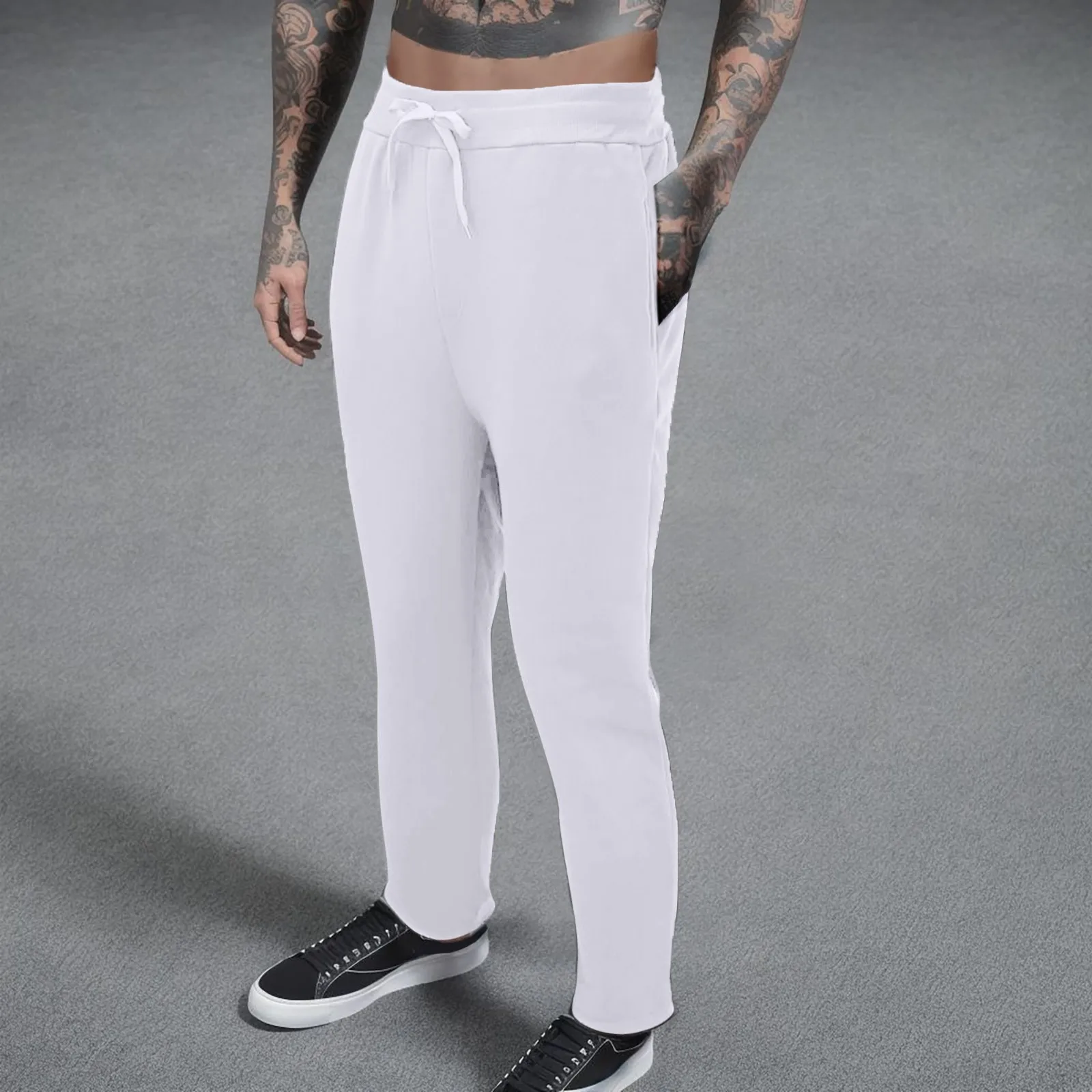 Повседневные спортивные Прямые хлопковые облегающие прямые трубы повседневные