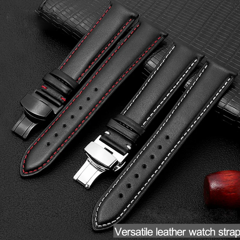 

Brown Black Universal Watch band for Armani Tissot Cartier Cassio Genuine leather Watch Strap Men for Women 14 16 18 19 20 21mm