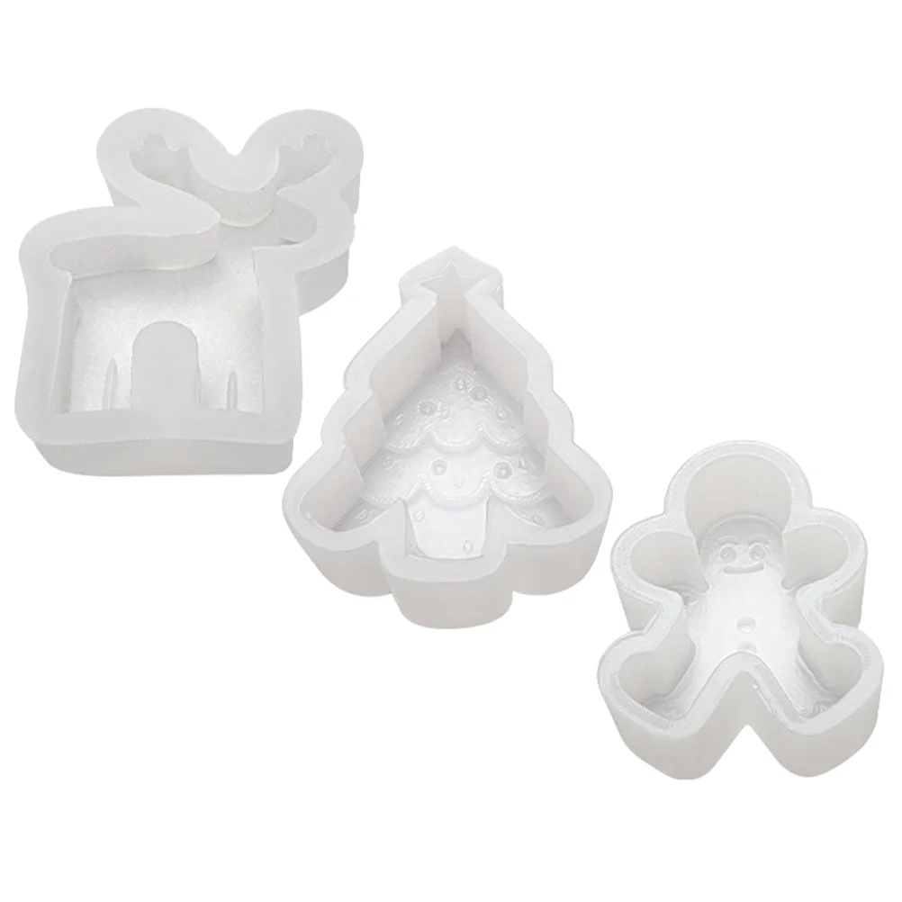 

Christmas Silicone Molds Christmas Tree Gingerbread Man Reindeer Candy Chocolate Mould Fondant Baking Mold Soap Pudding