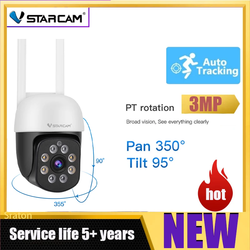 

Vstarcam новые наружные светодиодные огни 3MP HD Wifi IP-камера системы безопасности водонепроницаемые пылезащитные полноцветные ночное видение умный дом