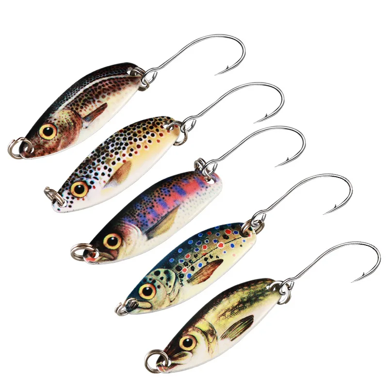 

Metal Spinner Lure casting Spoon Set 3g 5g ultralight freshwater brass metal bait trout pike bass lake spinning pesca Hard Bait