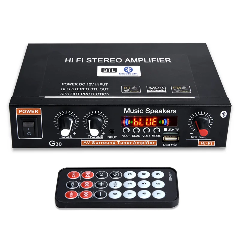 

BT 5.0 Mini Audio Amp Dual Channel Hi-Fi Power Amplifier Car Amplificador Digital Home Power BT Hifi Amplifiers
