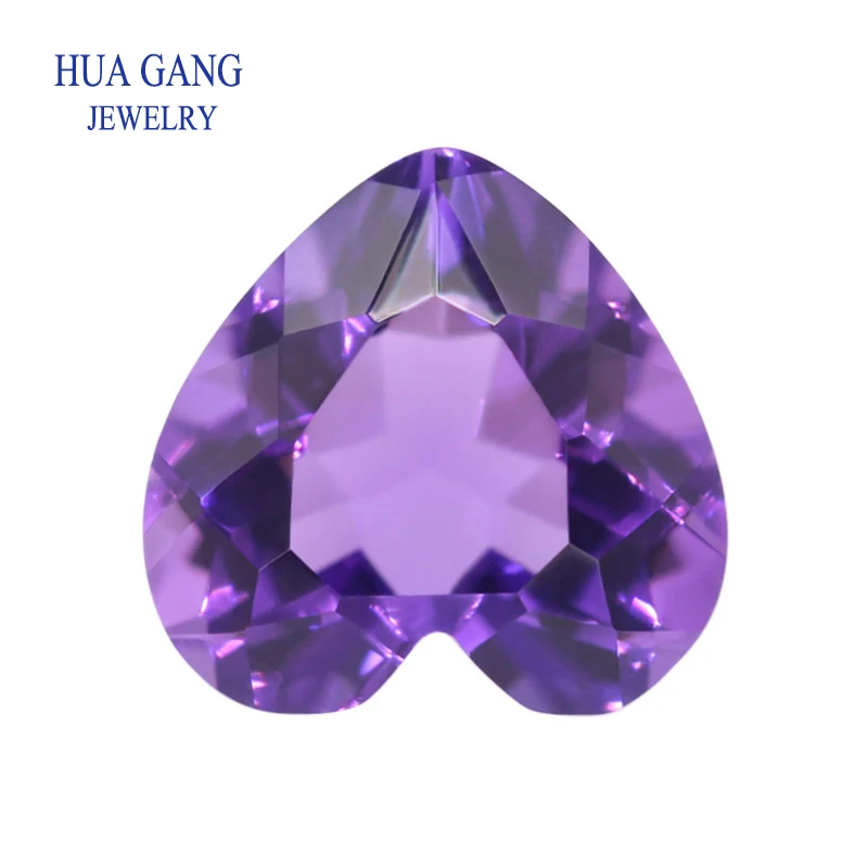 

Synthetic Light Color Amethyst Loose Gemstone Heart Shape Facetted Cut Size 3~12mm For DIY Jewelry Making