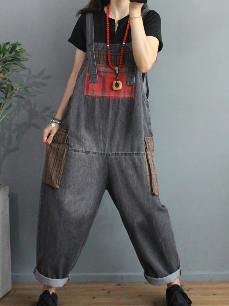 Осенние корейские модные дизайнерские женские клетчатые джинсовые брюки Max LuLu