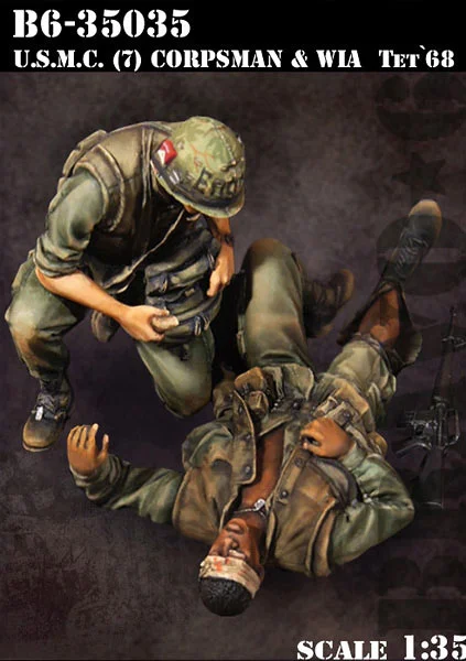 

resin 1/35 figures model kit Vietnam War US soldiers (2pcs/lot) Unpainted XD113
