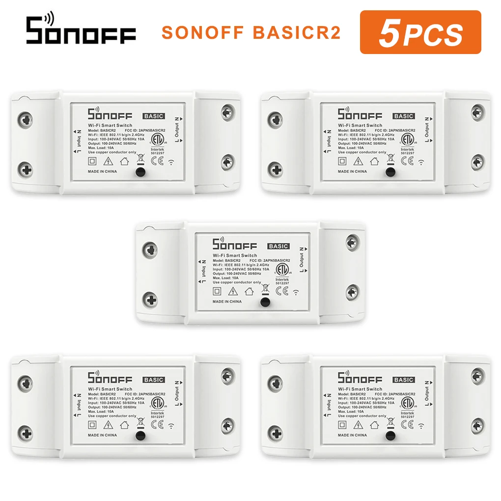 

NEW SONOFF Switch BASICR2 Diy Remodeling Smart Switch Wifi LAN Mode Work With Alexa Google Smartthings Ewelink App