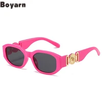 boyarn new small square sunglasses steampunk fashion head same polygon glasses personalized pattern sunglasses