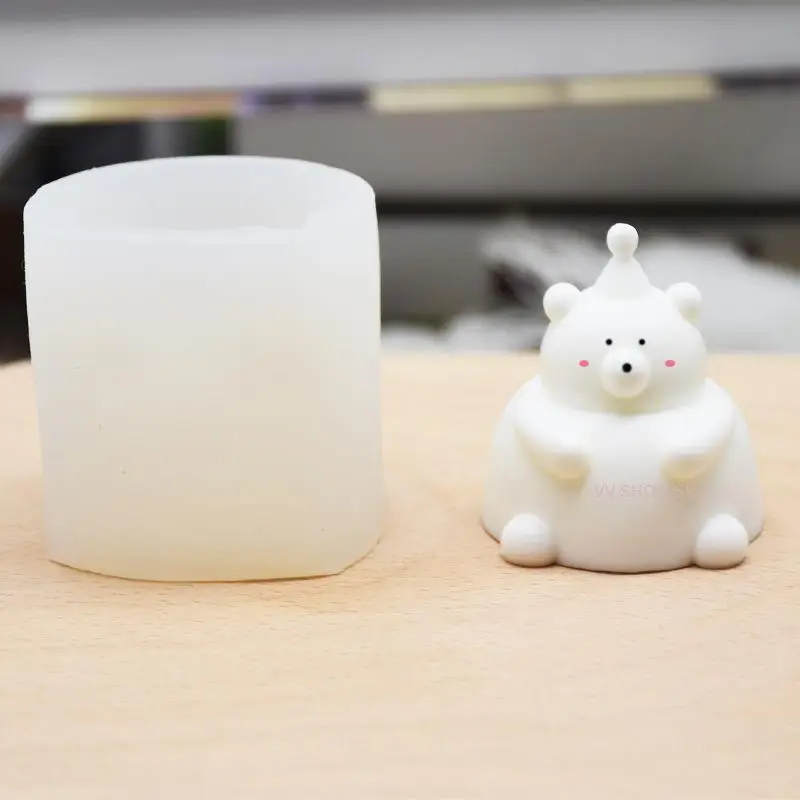 Силиконовая форма сделай сам 3D мультяшная шляпа толстый медведь