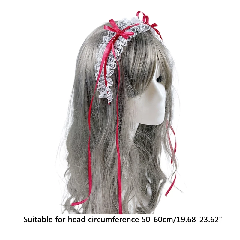 

Милый Декор для волос, Женская повязка для волос для мытья лица, плиссированные кружева, элегантные повязки на голову в форме кисточки, обруч для волос для девочек