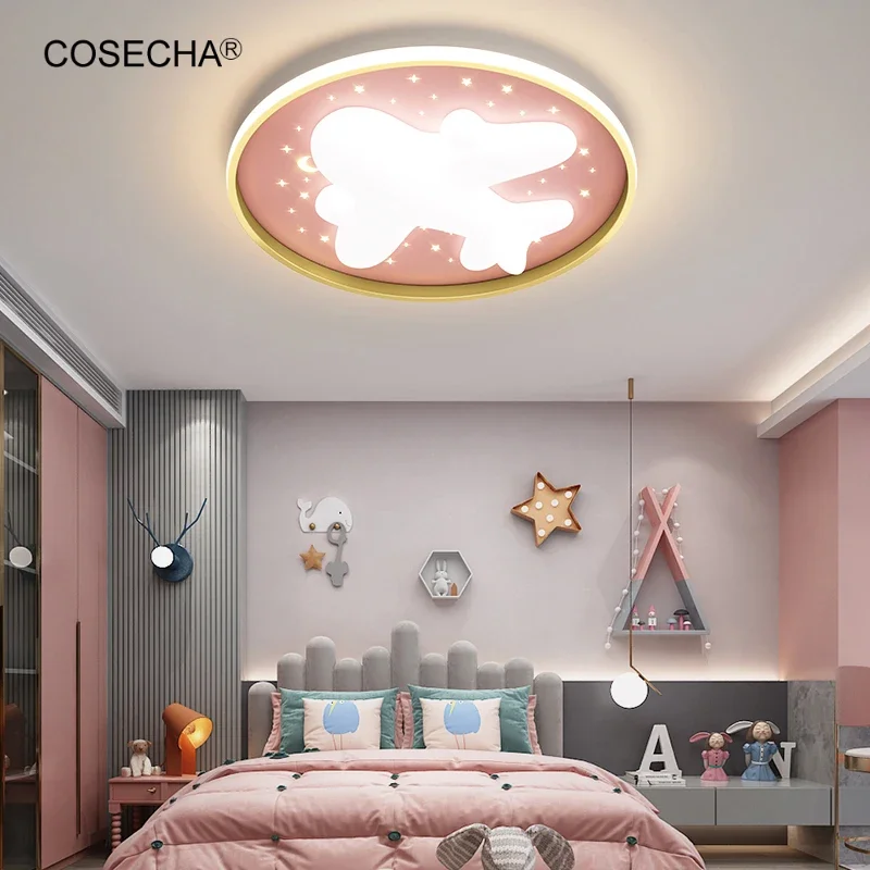 Современный светодиодный розовый потолочный светильник лампа в виде Луны и