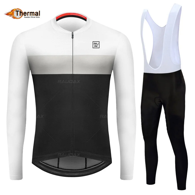 

Men‘s Winter Cycling Long Sleeve Motorcycle Road Stripe Jersey Bibshorts Thermal Cycling Set Maillot Ropa Ciclismo Bike Clothing