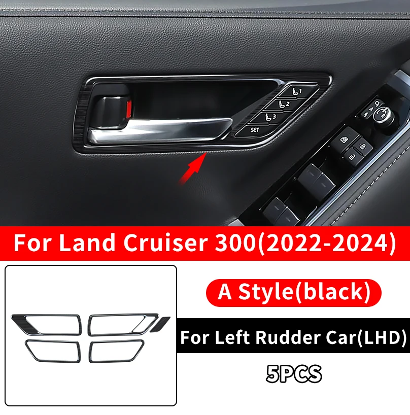 Для 2021 2022 2023 2024 Тойота Ленд Крузер 300 Нержавеющая сталь Ручка двери автомобиля Внутренняя чаша LC300 FJ300 Тюнинг Интерьер Модернизированный Принадлежности Toyota Land Cruiser 300