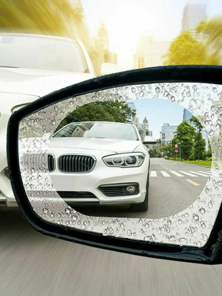 Rainproof Car Rearview Mirror Sticker Anti-fog Protective Film Rain Shield PET Material Micro-nano Coating |