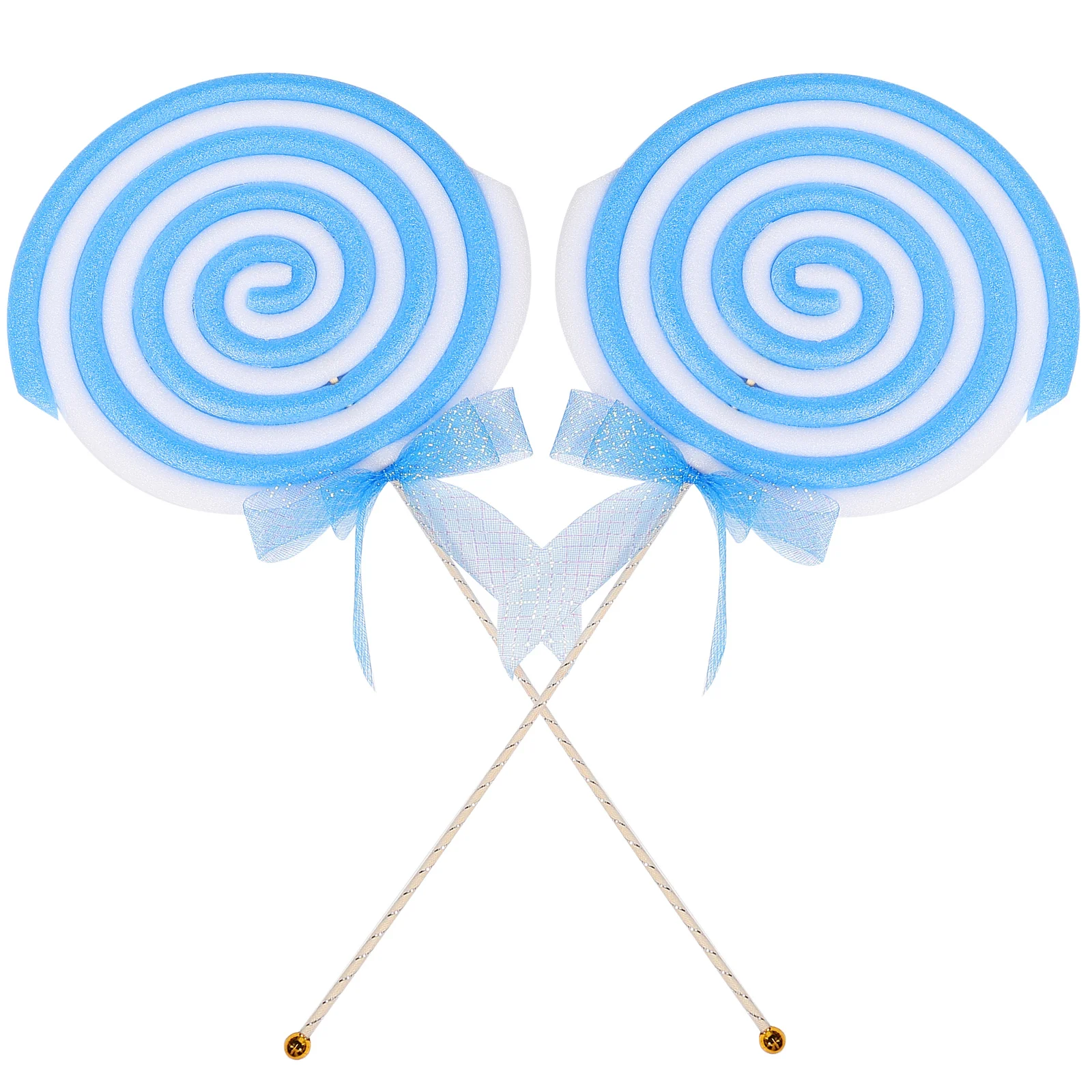 

2 Pcs Princess Cake Decorations Lollipop Photo Candy Lollipops Prop Window DIY Creative Child