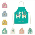 Фартук из хлопка и льна с альпакой для женщин, кухонный принадлежности для уборки дома, выпечки, 6 Х5, 5 см47 х38 см