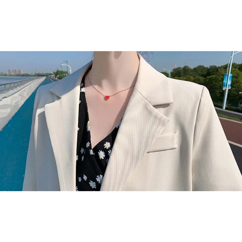 Suit Jacket Women Outwear 2023 New Spring Autumn Professional Blazer Jacket Female Korean Casual Loose Chic Workplace Blazer Top