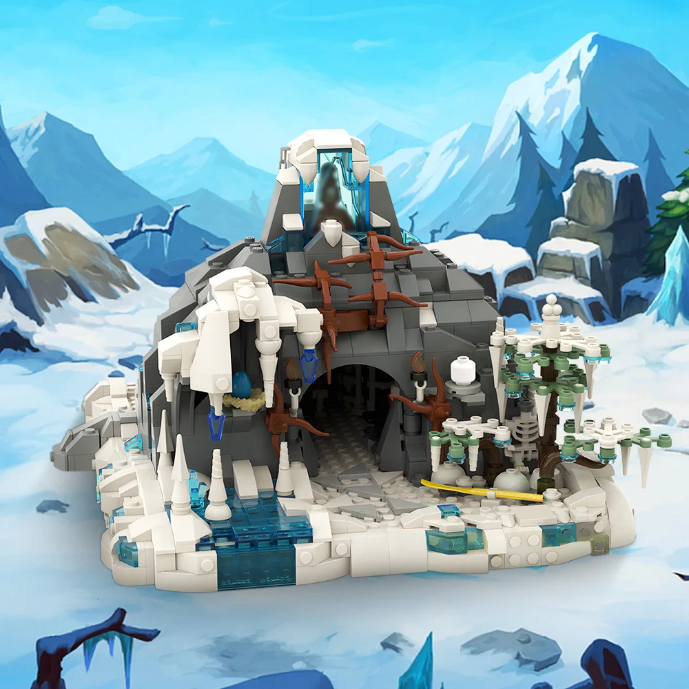 MOC-203593 Снежный тролл Пещера Серия Пещерный дом Строительные блоки DIY Модель Кирпичи Головоломки Игрушки Маленький кирпич Рождественские подарки 1279 шт. (art.: 3920cf1ec046c) - 3920cf1ec046c