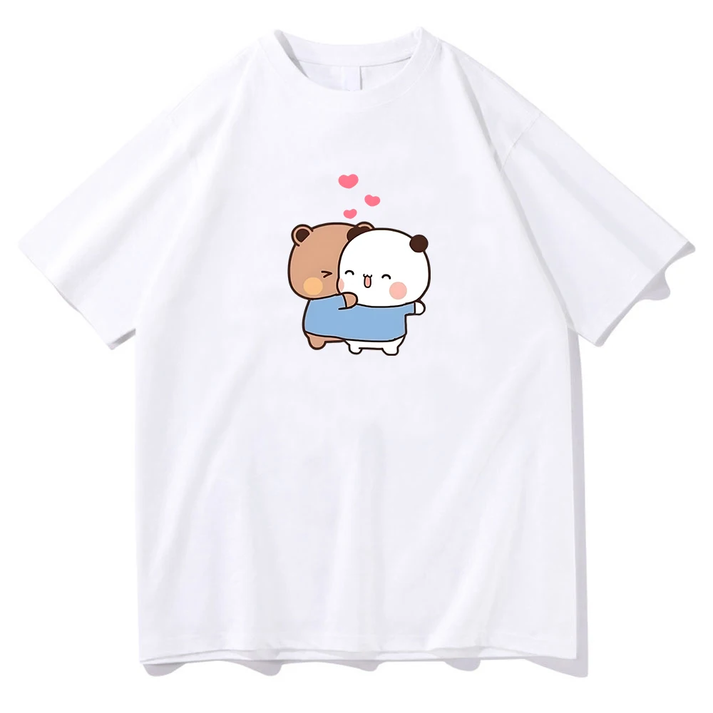 

Женская футболка с рисунком панды, медведя, Бубу и Дуду, из 100% хлопка