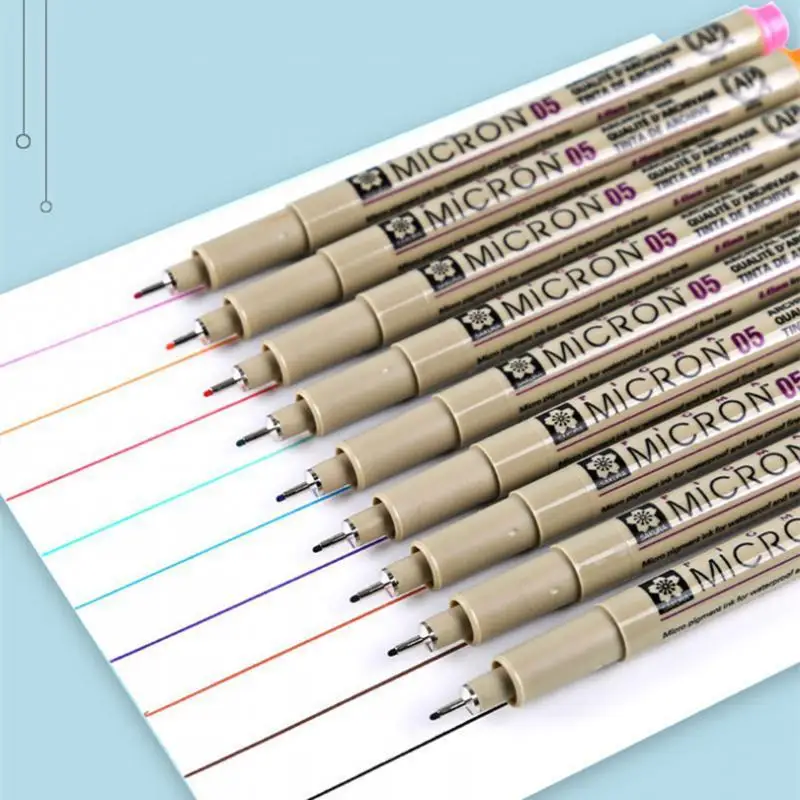

1 шт. цветные пористые точечные ручки, водостойкие ручки для рисования вручную, ручка-игла для скетчинга, подводка, тонкая, мультяшная ручка ...