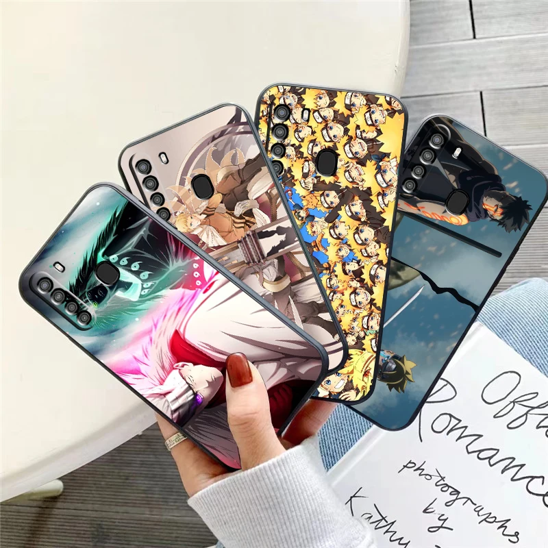 

Japan NARUTO Anime Phone Case For Samsung Galaxy A32 4G 5G A51 4G 5G A71 4G 5G A72 4G 5G Back Funda Coque Black Carcasa