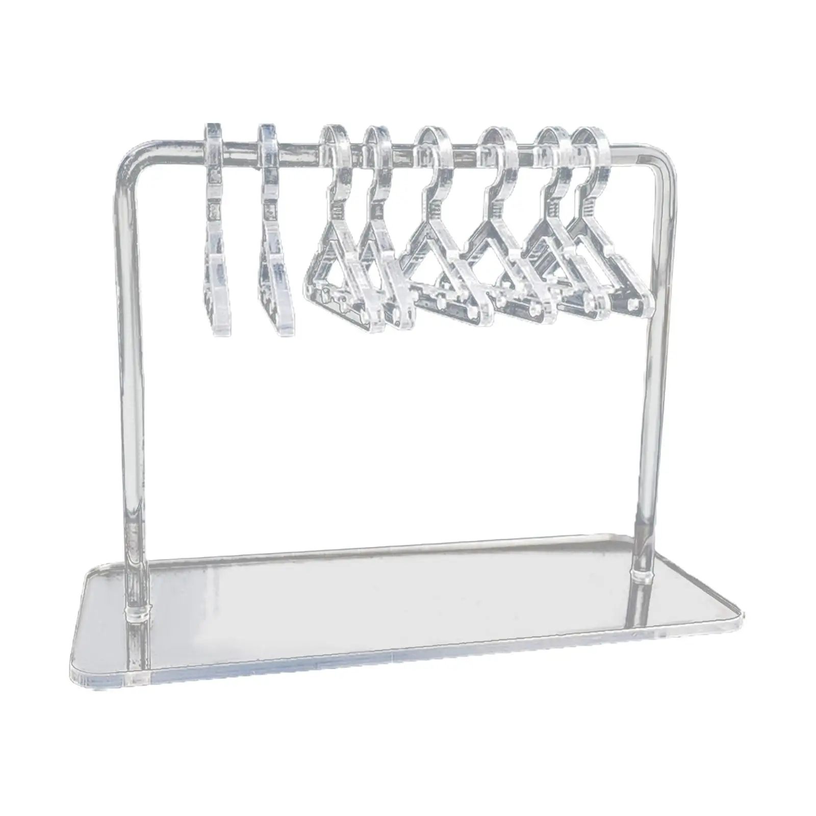 

Desktop Acrylic Earring Display Stand 8Pcs Mini Coat Hanger Rack Jewelry Organizer Jewelry Shelf Rack Jewelry Shop Shopping Mall