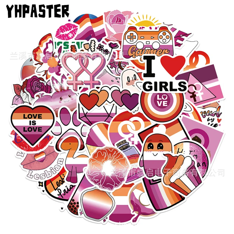 

10/30/50Pcs Beautiful Lesbian Cartoon Ins Style Stickers For Car Laptop Phone Motorcycle Suitcase Helmet Scrapbooke Wholesale
